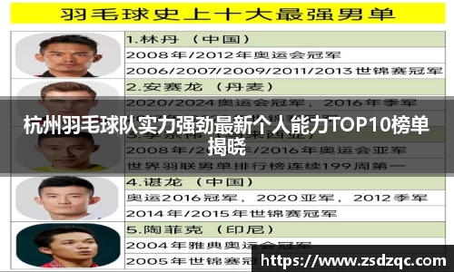 杭州羽毛球队实力强劲最新个人能力TOP10榜单揭晓
